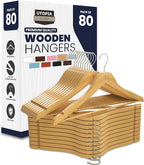 Utopia Home Premium Wooden Hangers 80 Pack by UTOPIAHOME