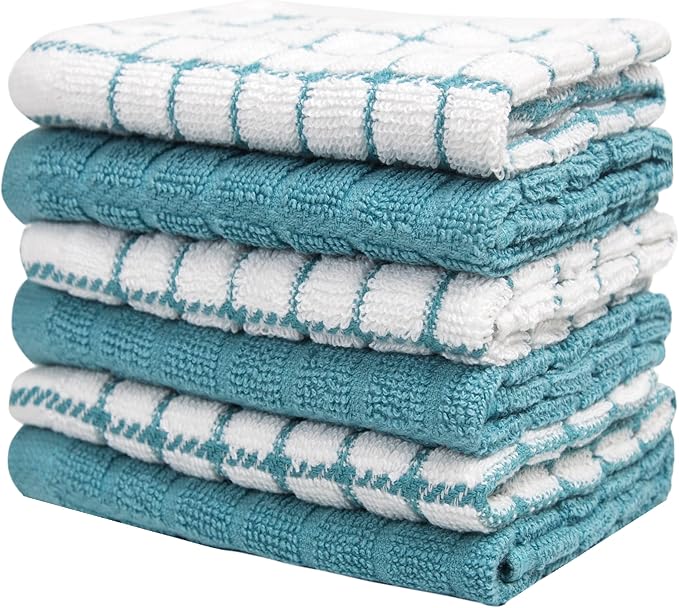 Bumble Premium Cotton Dish Cloths 12" x 12"| Aqua Design | 405 GSM | Highly - Image 5