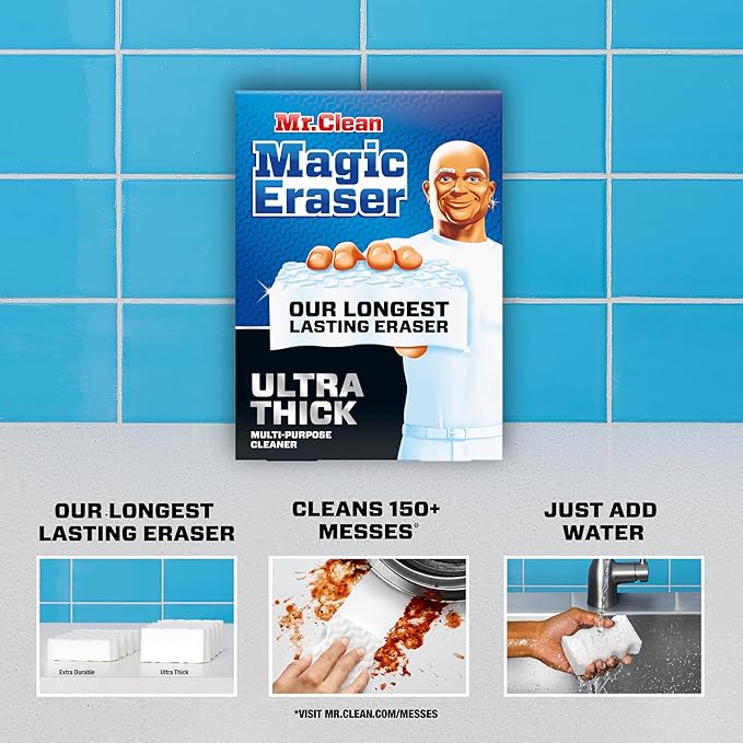 Mr. Clean Magic Eraser Sponge, All Purpose Cleaner, Long Lasting Cleaning - Image 2