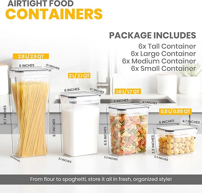 KICHLY Airtight Food Storage Containers Set - Image 2