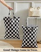 Checkered 2 Pcs Large Travel Laundry Bags - Image 3