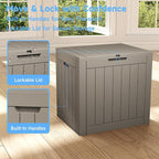 EasyUp 33Gal Outdoor Deck Box, Lager Patio Storage Box Indoor and Outdoor Use,Resin Storage Bin for Patio Furniture Cushions Garden Tools, Package Delivery (Gray) - Image 7