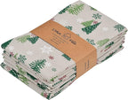 Urban Villa Kitchen Towels Christmas Green Trees Print Premium Quality - Image 8