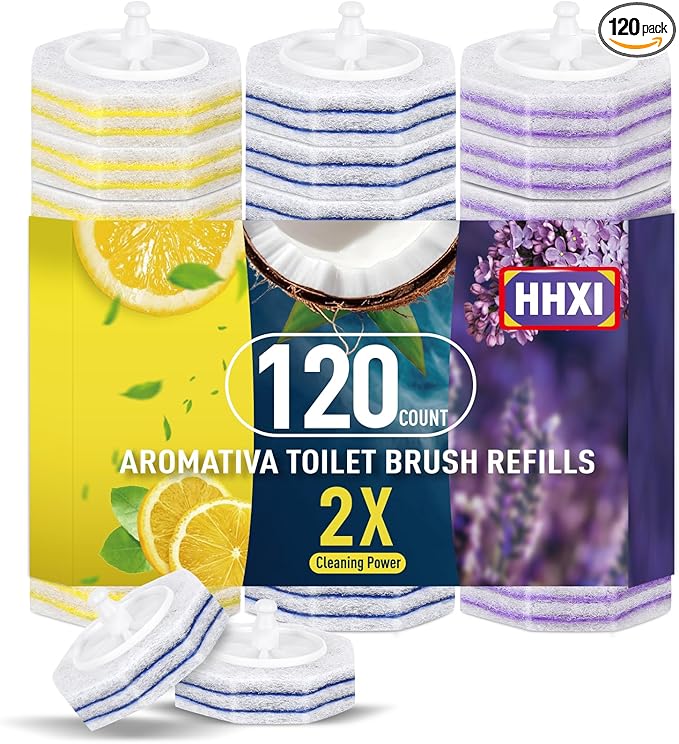 120Ct Aromative Toilet Brush Refills, Toilet Bowl Cleaner Refills, Double-Layer by Unknown