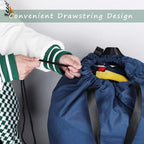 Cotton Canvas Laundry Bag with Handles & Drawstring Straps, Heavy Duty Extra - Image 3