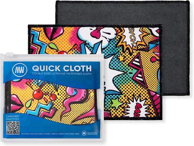 Quick Cloth Microfiber Glasses Cleaning Cloths – 5x7, 2 Pack by MicrofiberWholesale