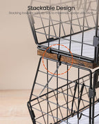 2-Tier Fruit Basket for Kitchen, Stackable Hanging Basket Wire Baskets - Image 9