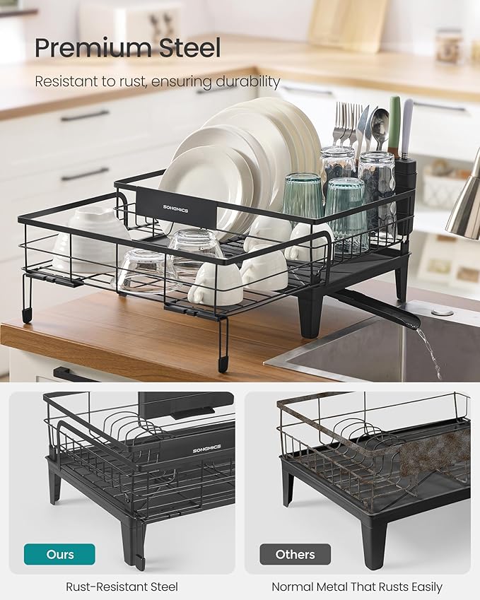 SONGMICS Dish Drying Rack, Kitchen Dish Rack - Image 7