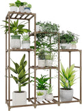 Bamworld Tall Plant Stand Indoor Wood Shelf Outdoor Tiered Rack for Multiple Flowers 5-Tier 7-Pot Ladder Holder for Plant Pots Gardening Decor by Bamworld