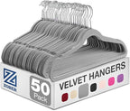 Zober Velvet Hangers 50 Pack by ZOBER