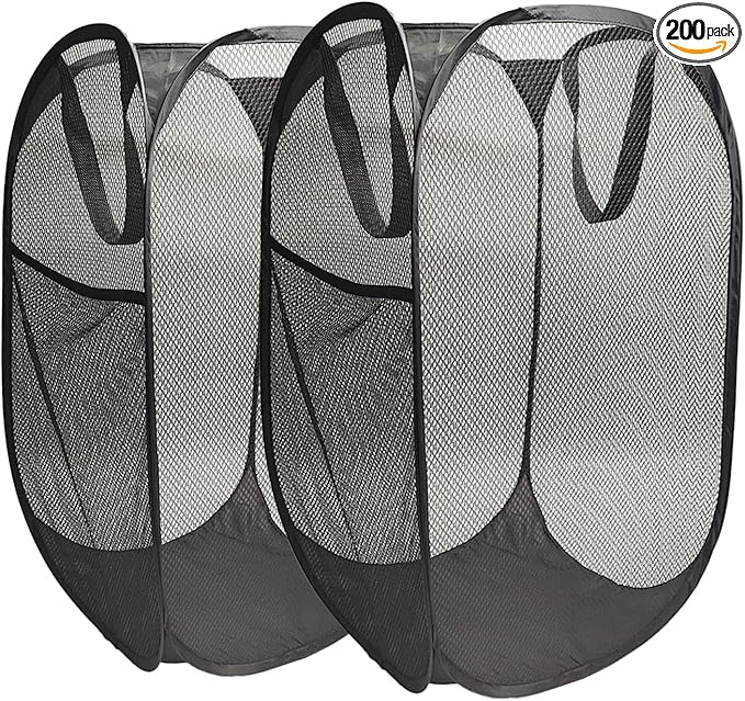 The upgraded pop-up laundry basket features a breathable side pocket mesh design by FOAYACCY