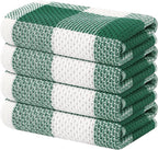 Homaxy 100% Cotton Waffle Weave Check Plaid Kitchen Towels, 13 x 28 Inches by Homaxy