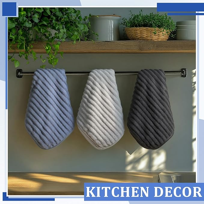 4 Pcs Hand Towel for Bathroom 14 x 30 Inch Neutral Microfiber Quick Dry - Image 6