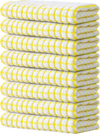 Kitinjoy Cotton 8 Pack Terry Kitchen Towels, 16 x 25 Inches Super Soft and by Kitinjoy