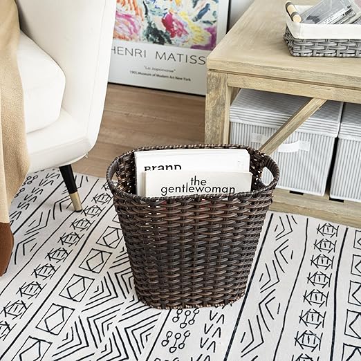 GRANNY SAYS Wicker Trash Can, Bathroom Trash Can - Image 2