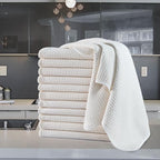 POLYTE Premium Microfiber Kitchen Dish Hand Towel Waffle Weave 12 Pack - Image 6