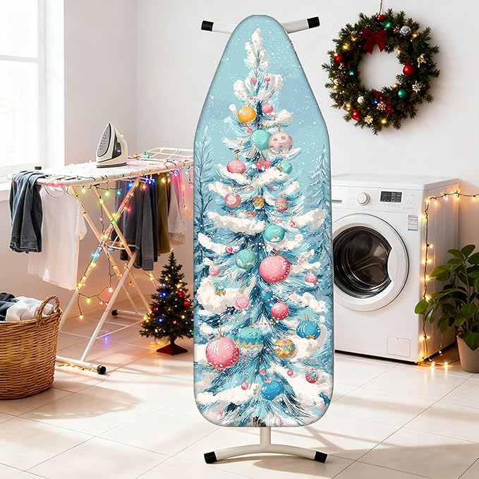 Nuxovilar Ironing Board Covers Snowy Winter Tree Pattern Polyester 15x54 Inches - Image 2