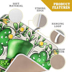 St Patrick's Day Shamrock Dish Drying Mat 16x18 inch Eucalyptus Leaves Dishes - Image 4