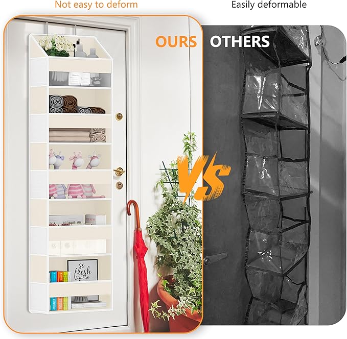 Over Door Organizer with 5 Large Pockets & 10 Mesh Side Compartments - Image 6