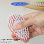 2 Pack Scrubbing Brushes for Cleaning, Heavy Duty Scrub Brush Nylon Stiff - Image 2
