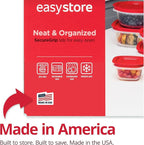 Rubbermaid EasyStore Rectangle, and Round Containers, 34-Piece Set, Food - Image 4