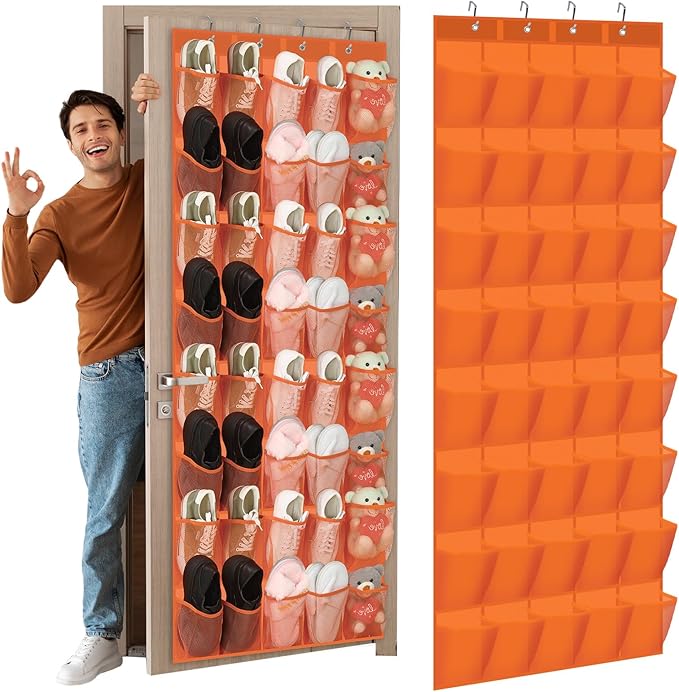 Windyun 40 Over the Door Shoe Organizer Large Mesh Pocket Hanging Shoe Rack by Windyun
