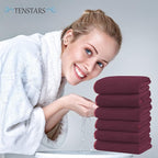 TENSTARS Silk Hemming Hand Towels - Image 4