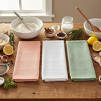 Sage White Light Pink Kitchen Hand Dish Towels: Oversized 28" x 18", 100% - Image 5
