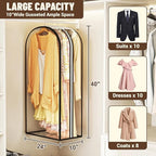 Garment Bags for Hanging Clothes 40” Long, Ultra Clear Suit Bags for Closet - Image 2