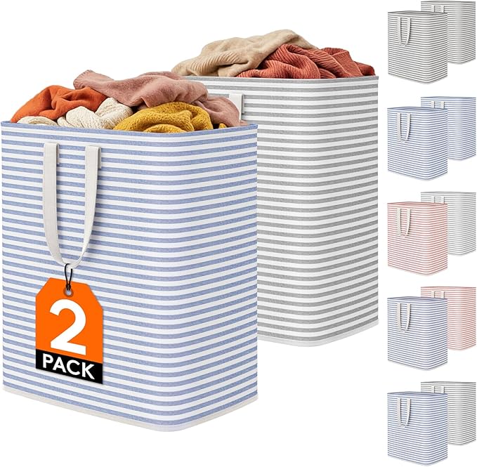 Lifewit 2 Pack Laundry Hamper Large Collapsible Laundry Baskets, Freestanding by Lifewit