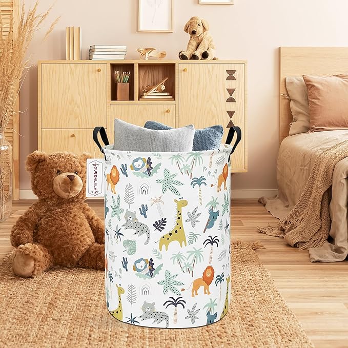 QUEENLALA Large Storage Basket, Laundry Hamper/Bathroom/Home Decor/Collapsible - Image 7