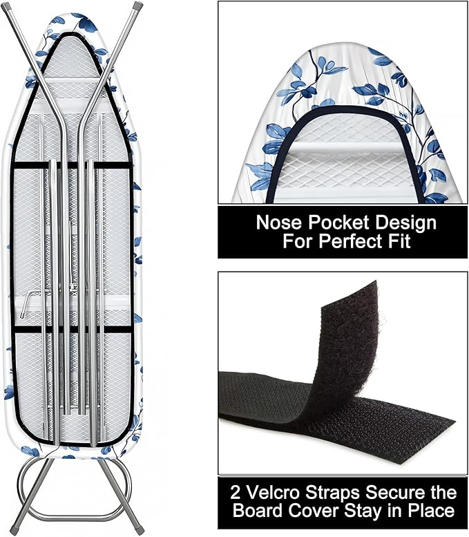 Ironing Board Cover 15"x54" Standard Size Replacement Thick Iron Board Covers - Image 3