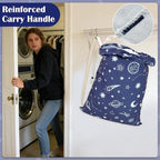 Canvas Laundry Bag with shoulder Strap 24"W x 29"H, Large Drawstring Dirty - Image 4