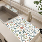 2Pcs Dish Drying Mats Faucet Mats Sets Large Size Coffee Mats Sink Faucet Mat - Image 2