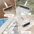 Grout Brush with Long Heavy Duty Handle, 180° Swivel Floor Scrub Brush - Image 6