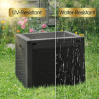 Outdoor Storage Box, Resin Deck Boxes Indoor and outdoor, Waterproof Storage Box Lockable Lid (Black, 35 Gallon-2 Pack) - Image 4