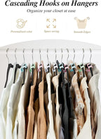 HOUSE DAY Closet Organizers and Storage 60 Pack, Space Saving Hanger, College - Image 3