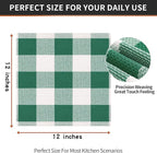 Homaxy 100% Cotton Waffle Weave Check Plaid Dish Cloths, 12 x 12 Inches - Image 4