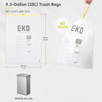 EKO 9.3 Gallon / 30–35 Liter Drawstring Trash Bags, Extra-Strong Leak-Resistant - Image 7