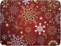 Red Snowflake Dish Drying Mat for Kitchen Counter Holiday Super Absorbent by Unknown