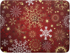 Red Snowflake Dish Drying Mat for Kitchen Counter Holiday Super Absorbent by Unknown