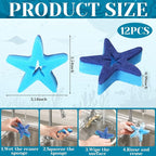 Tioncy 12 Pack Summer Starfish Kitchen Sponges Bulk Dual Sided Scrubber White - Image 3