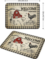 Farmhouse Rooster Dish Drying Mat 18x24 Inch Country Chicken Absorbent Dish - Image 2