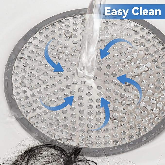 Shower Drain Hair Catcher, 4.72" Shower Drain Cover, All-in-One Universal Sink - Image 5