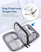 BAGSMART Electronics Organizer Travel Case, Cable Charger Cord Tech Organizer - Image 3