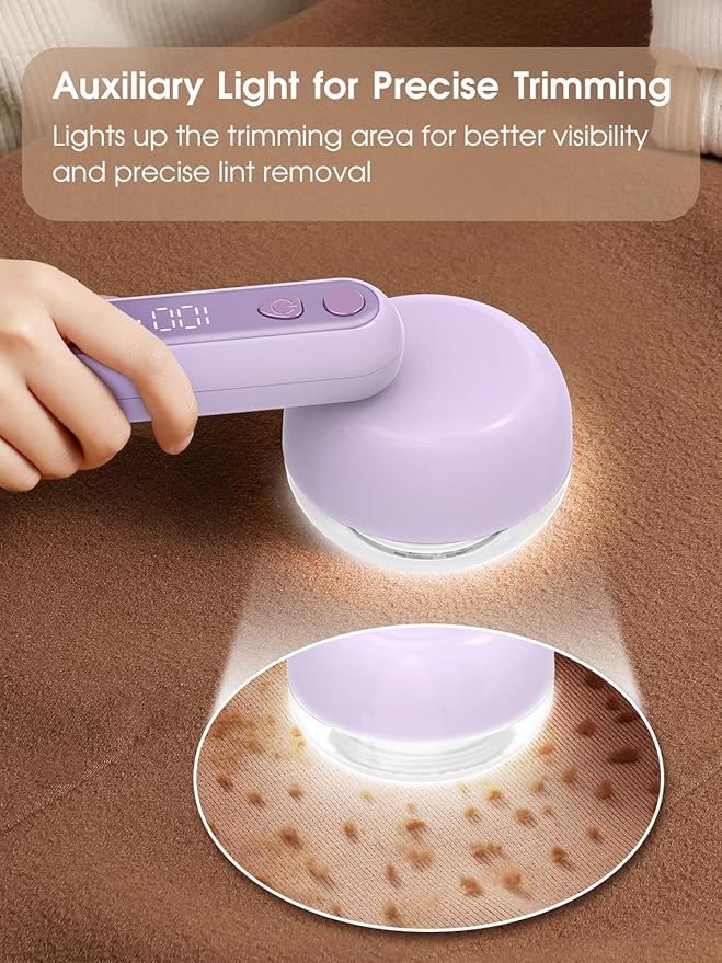 COPPA Lint Remover, LR-01 Remove Fuzz Lint USB-C Rechargeable 6 Blades & 3 - Image 4