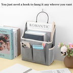 Wall Hanging Storage Bag Cotton Linen Hanging Storage Basket - Image 3