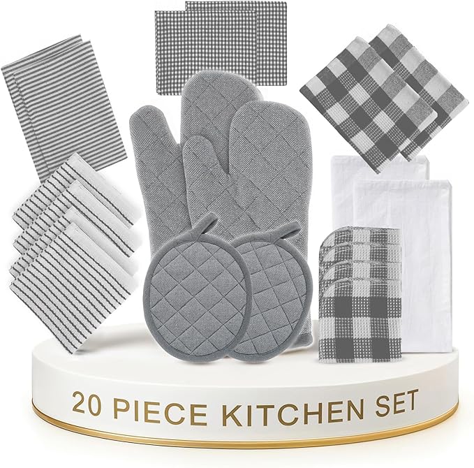 LANE LINEN Kitchen Towels and Dishcloths Sets by LaneLinen