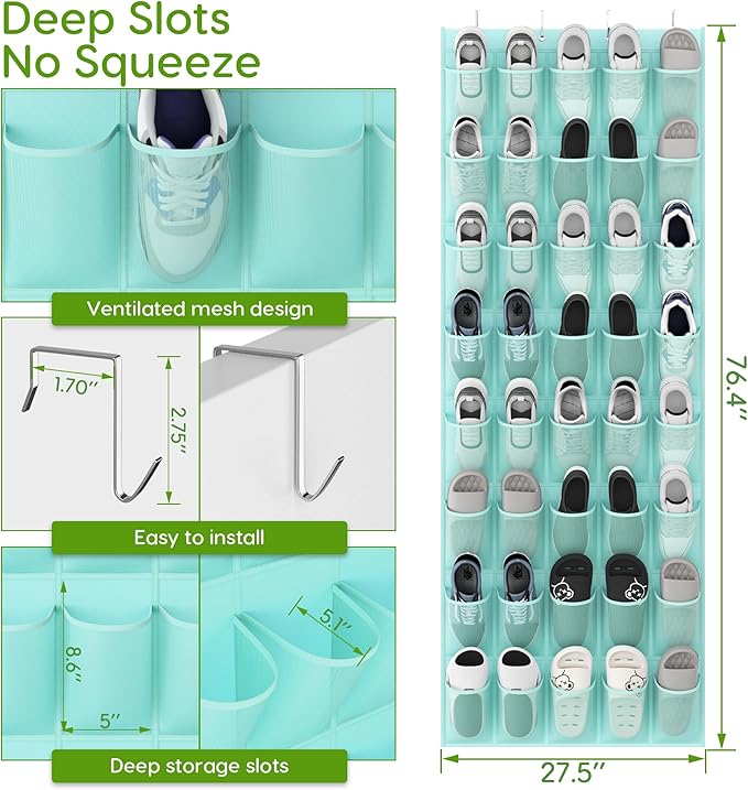 Unjumbly Over the Door Shoe Organizer - Image 2