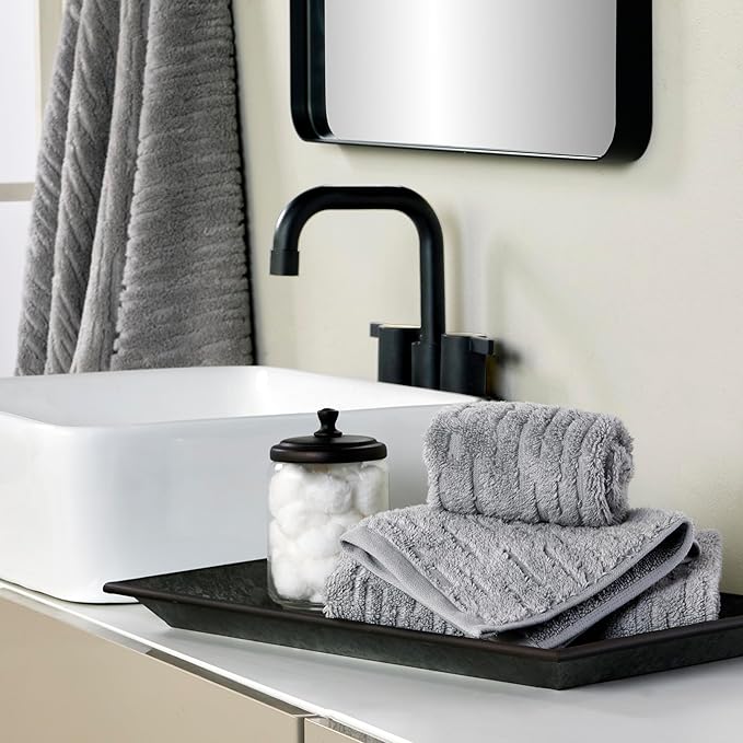 SKL Home CloudSoft 100% Cotton Luxury 6-Piece Towel Set, 600 GSM, Ultra Plush & - Image 6